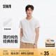 森馬（Semir）短袖T恤男修身純色內(nèi)搭純棉2025夏季V領(lǐng)白t百搭上衣109325100102