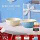WEDGWOOD歡愉假日米飯碗藍(lán)色白色2個(gè)飯碗陶瓷餐具15cm碗盤(pán)餐具 送禮禮物