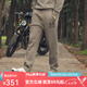 AKSERIESAK男裝新復(fù)古回潮系列易穿搭針織拉絨直筒休閑長褲男2252221 軍卡其 L