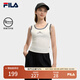 FILA 楊冪同款|斐樂官方女裝針織背心2025夏新款時尚簡約休閑修身內(nèi)搭 云菇白-WT L 170/88A/L