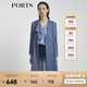 PORTS寶姿 商場(chǎng)同款新品女裝微皺肌理束腰風(fēng)衣LL8T011KFE011 波斯藍(lán) L (8)