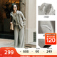 安踏遛彎套裝丨休閑立領(lǐng)運動服女款夏季寬松慵懶風(fēng)針織開衫闊腿褲外套 【春季新款-寬松版】珠光灰-2 XL /女175