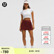 lululemon丨Side-Pleat 女士側(cè)邊褶飾高腰網(wǎng)球裙 *常規(guī)款 LW8AQTS 巖木橙 S