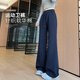 棠暖藏藍(lán)色微喇叭褲女春秋季2025新款高級(jí)感修身瑜伽運(yùn)動(dòng)褲休閑衛(wèi)褲子 藏青小個(gè)子款 XL 120-135斤