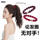 M2KA發(fā)圈女防滑橡皮筋運動(dòng)扎馬尾不傷發(fā)發(fā)繩高彈力耐用頭繩 紫色*5條
