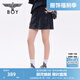 BOY LONDON女春夏半身裙仿水洗設(shè)計感甜酷針織短裙N18001 黑色 S