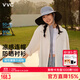 VVC成毅同款防曬衣女襯衫夏季防紫外線(xiàn)寬松休閑百搭連帽外套 本白色M