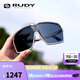RUDY PROJECT騎行眼鏡男女運動(dòng)自行車(chē)太陽(yáng)鏡防紫外線(xiàn)戶(hù)外墨鏡顯臉小SPINSHIELD 亮灰/煙色黑（送鏡盒）