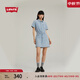 Levi's李維斯女士美式短款時(shí)尚潮流收腰顯瘦藍色ins風(fēng)牛仔連衣裙 淺藍色 S