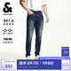 杰克·瓊斯（JACK&JONES）男裝901修身牛仔褲男時(shí)尚彈力潮流小腳LOGO皮標(biāo)百搭休閑男裝 A14深牛仔藍(lán) 常規(guī) 36 185 W36/L32