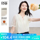 歐莎（OSA）短袖雪紡衫女2025新款女士夏裝氣質(zhì)顯瘦新中式刺繡國風女款上衣 淺杏色 XL