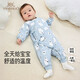 英氏（YEEHOO）連體衣夾棉哈衣爬服寶寶保暖棉服秋冬季和尚服 冬川夾棉和哈 66cm