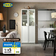 宜家（IKEA）BILLY畢利玻璃門(mén)書(shū)柜帶門(mén)落地收納客廳置物柜儲(chǔ)物柜書(shū)架 2門(mén)白色80x30x202cm