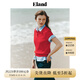 ELAND衣戀POLO衫女基礎款百搭針織短袖舒適毛衣T恤新款 紅色(20)Red L 170