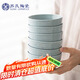 蘇氏陶瓷（SUSHI CERAMICS）藍色芝麻釉點6只裝米飯碗湯碗5英寸西式螺紋飯碗