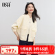 歐莎（OSA）知性通勤蝙蝠袖休閑工裝風(fēng)短外套女小個(gè)子上衣外搭開衫女高級感 米白色 L