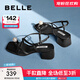 百麗（Belle）鐘楚曦同款珠珠女孩1.0新中式?jīng)鲂疀鲂珺1887BL4 墨染黑-涼鞋 37 (235mm)