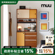 MUU家具北歐復(fù)古餐邊柜靠墻儲(chǔ)物柜收納柜窄型小戶型簡約茶水柜咖啡柜 無憂餐邊柜0.86m-黑色巖板整柜