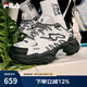 FILA 斐樂女鞋F(xiàn)ERN摩登運動鞋楊冪同款冬新款蕨草鞋休閑鞋老爹鞋 雪白/藕灰-SV 37.5