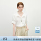 范思藍恩白色設(shè)計感短袖襯衫女夏季2025新款法式寬松通勤上衣2138 白色 S