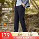駱駝軟殼休閑褲男秋冬加絨保暖彈力防潑水登山戶(hù)外軟殼褲 幻影黑 XL