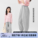 左西女童運(yùn)動(dòng)褲兒童秋裝長(zhǎng)褲子2025新款女孩休閑衛(wèi)褲春秋款 淺麻灰150