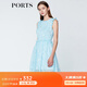 PORTS寶姿商場同款 新品女裝甜美木耳邊裝飾無袖連衣裙SN8D027HPP022 煙波色 M (6)