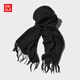 優(yōu)衣庫男裝女裝HEATTECH圍巾/圍脖防寒保暖25秋冬新款478312 09 黑色 均碼 (180 × 50 cm)
