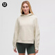 lululemon丨Scuba 女士超寬松款側開(kāi)口連帽衫 LW3IUJS 雜色骨白 M /L