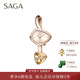 SAGA【七夕禮物】世家品牌手表女士石英腕表魅影手鐲輕奢生日禮物 吻痕玫瑰L碼