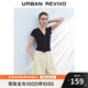 UR2025秋季新款女裝簡(jiǎn)約設(shè)計(jì)感披肩式修身短袖T恤UWU450013 寶藍(lán) S