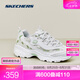 斯凱奇（Skechers）花海熊丨2025老爹鞋女子增高情侶運動透氣跑步復(fù)古休閑鞋七夕禮物 桔梗綠/WGR 【薄荷曼波穿搭推薦】 36.5