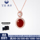 唐后（TH）紅瑪瑙項(xiàng)鏈女S925銀吊墜淡水珍珠鎖骨鏈飾品送生日節(jié)日禮物 紅顏知己