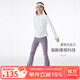 onmygame女童高腰微喇叭褲兒童彈力瑜伽褲夏運(yùn)動(dòng)緊身褲打底褲長(zhǎng)褲 夢(mèng)幻紫 140
