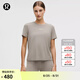 lululemon丨Jersey 女士訓(xùn)練經(jīng)典剪裁平紋針織短袖 T 恤 *文字徽標(biāo) LW3JFWS 暖褐灰 S /6