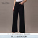 Calvin KleinJeans25春夏女士美式復(fù)古摩登潮流黑色微彈ck闊腿牛仔褲47B089G CLT-牛仔黑（R） 25