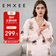嫚熙（EMXEE）唐藝昕同款孕婦睡衣秋冬產(chǎn)后加厚月子服半邊絨哺乳孕期家居服