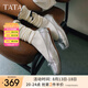 他她（TATA）淺口平底單鞋女鞋法式芭蕾鞋晚晚鞋秋季新款CCB01CQ4 銀色 38