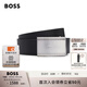 BOSS博斯【禮物】男品牌標識牌扣開(kāi)合精美粒面皮革腰帶 001-黑色 均碼