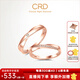 CRD克徠帝【現(xiàn)貨閃發(fā)】 鉆石對(duì)戒情侶款一對(duì)婚戒結(jié)婚訂婚鉆戒 18K玫瑰金色一對(duì) 女戒 約5分 男戒 約1分