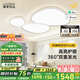 鹿家良品（LUUGAA）雙圈鵝卵石客廳吸頂燈全光譜護(hù)眼客廳燈大燈簡(jiǎn)約現(xiàn)代臥室燈具套餐 plus版全光譜110cm無(wú)極光116W智能聯(lián)動(dòng)