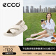 愛步（ECCO）涼鞋女 夏季軟底泡芙鞋交叉帶厚底拖鞋外穿 科摩206653 石灰色20665301378 36
