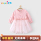 優(yōu)奇嬰兒連衣裙春秋裝洋氣女童公主裙秋季女寶寶長(zhǎng)袖裙子小童蓬蓬紗裙