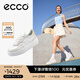 愛(ài)步（ECCO）休閑鞋女 厚底增高百搭平底鞋板鞋休閑運(yùn)動(dòng)鞋 街頭219613 石灰色/白色/稻黃色21961361220 38