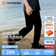 moodytiger男童褲子拒水耐磨夏季兒童長(zhǎng)褲多口袋純色簡(jiǎn)約百搭休閑戶外運(yùn)動(dòng)褲 炭黑色 140 cm
