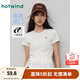 熱風(fēng)（Hotwind）女士t恤正肩短袖25年夏季新款刺繡小花修身顯瘦百搭打底衫短T恤女 04白色 L