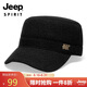 吉普（JEEP）帽子男士秋冬季鴨舌帽加絨加厚防風護耳保暖冬帽時尚棒球帽A0144