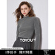 初語(yǔ)舒絨保暖長(zhǎng)袖t恤女2024秋冬新款半高領(lǐng)修身創(chuàng)意刺繡打底衫 蒼灰色 L