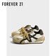 FOREVER21復古美式德訓鞋2025秋季新款拼色潮軟底輕便百搭款學(xué)生休閑阿甘鞋