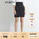 PORTS寶姿  新品商場(chǎng)同款女裝條紋高腰半身裙通勤顯瘦SN8S007HFD014 黑色 M (6)